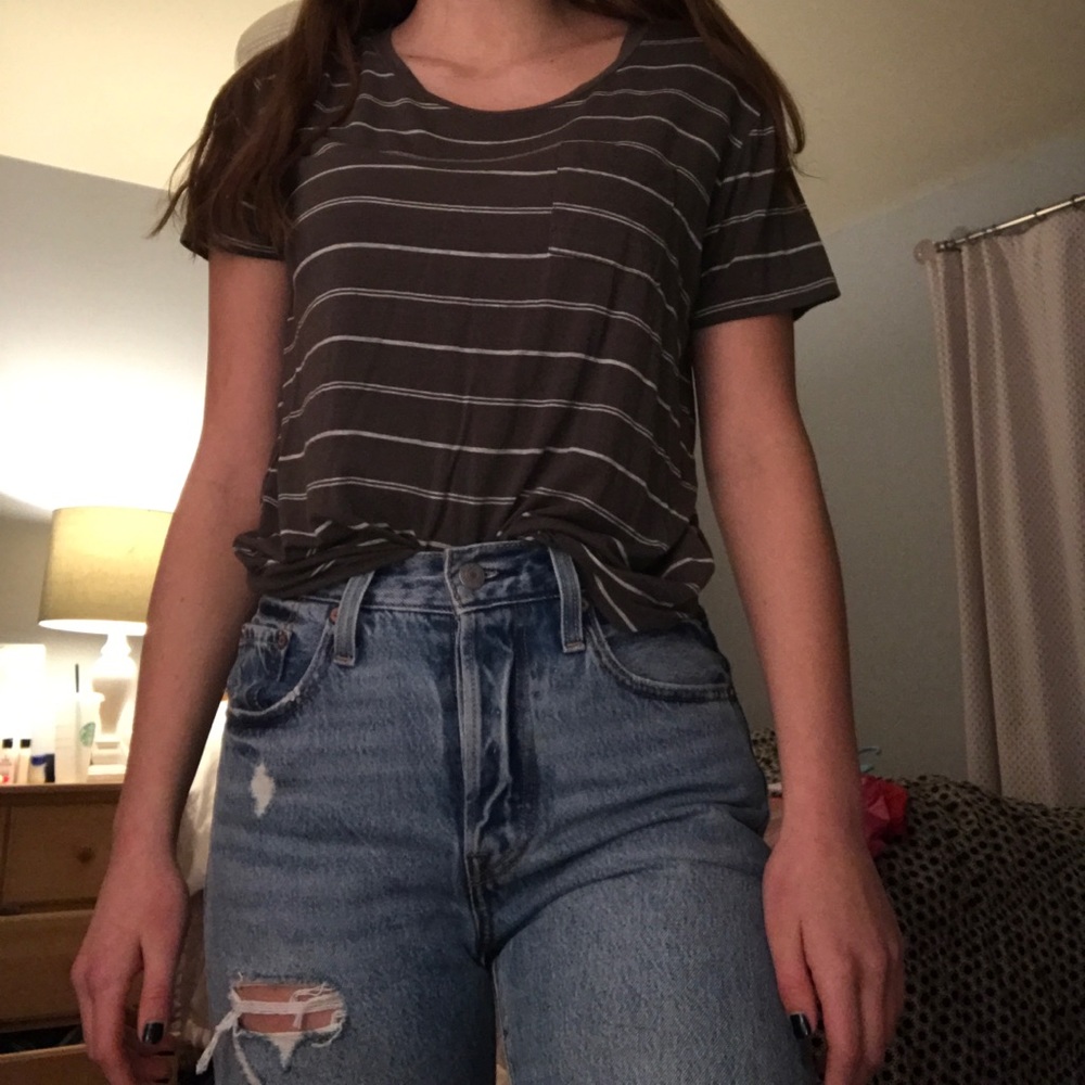 Green Striped Shirt